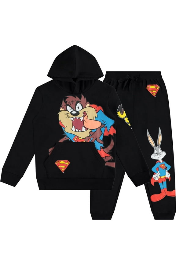 Boys Superman Pullover Hoodie and Sweatpants Clothing Set Superman for Little and Big Boys Sizes 4-20