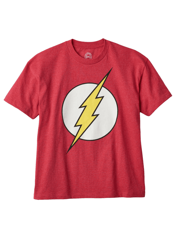 DC Comics Boys' The Flash Logo Glow T-Shirt (Little Boys & Big Boys)