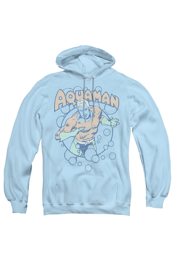 DC Comics Bubbles Adult Pullover Hoodie Sweatshirt-Light Blue