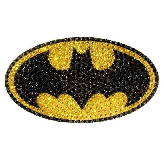 DC Comics CH BAT LOGO001 Crystal Studded Batman Bling Logo Car Window Sticker Decal