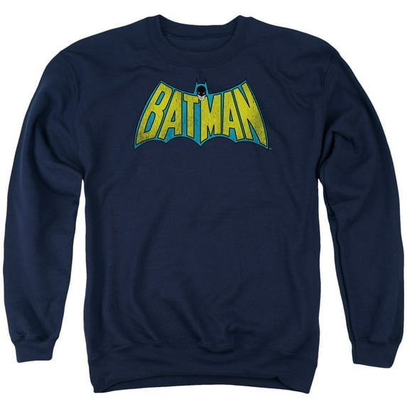 DC Comics Classic Batman Logo Adult Crewneck Sweatshirt Navy