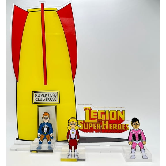 DC Comics Classic The LEGION HEADQUARTERS #1 ACRYLIC DISPLAY #313