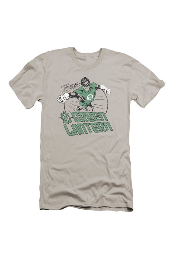 DC Comics Cosmic Hero Premium Canvas Adult Slim Fit 30/1 T-Shirt Silver