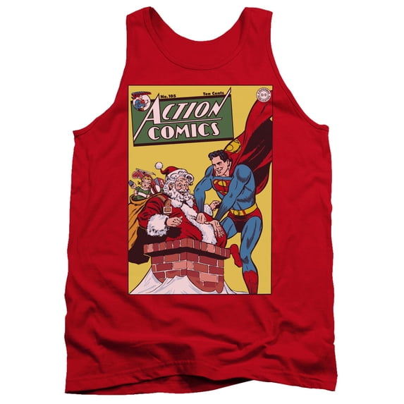 DC Comics Cover No. 105 Adult Tank Top Red