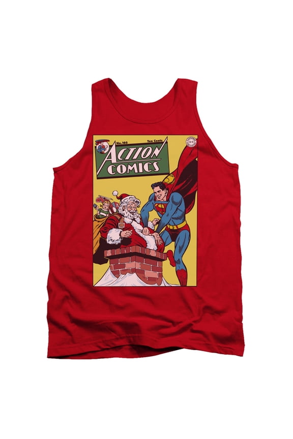 DC Comics Cover No. 105 Adult Tank Top Red