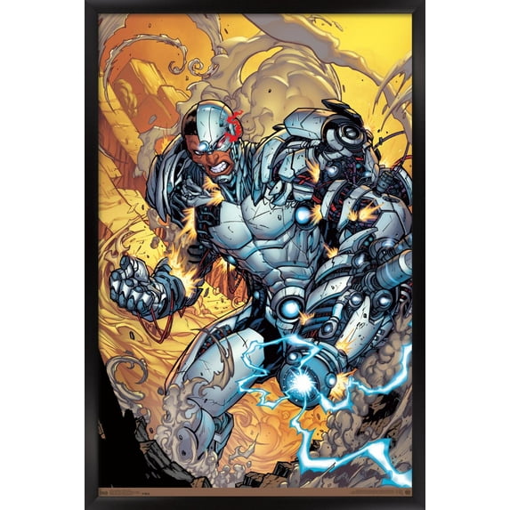 DC Comics - Cyborg - Battle Wall Poster, 22.375" x 34" Framed