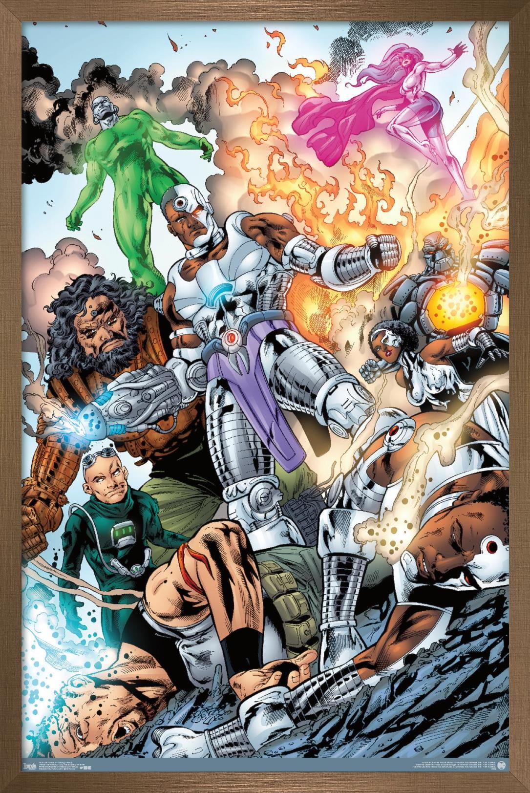 DC Comics - Cyborg - Group Wall Poster, 22.375" x 34", Framed