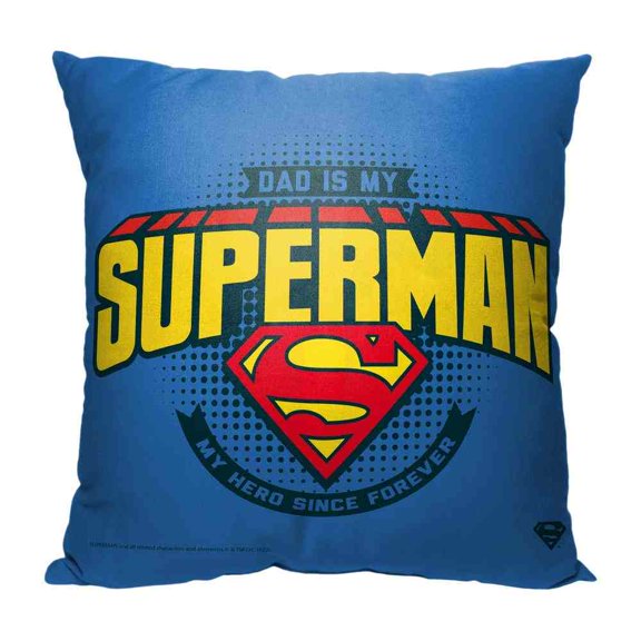 DC Comics Dad Is Superman Kids Printed Throw Pillow