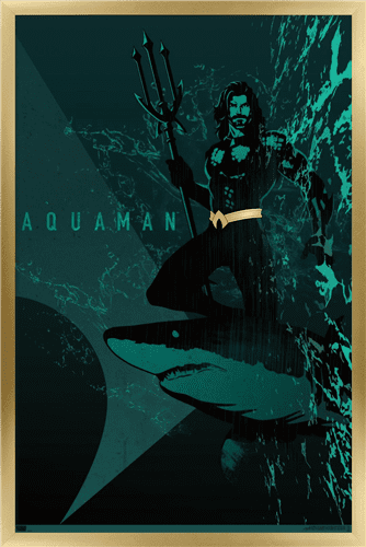 DC Comics: Dark Artistic - Aquaman Wall Poster, 14.725" x 22.375" Framed