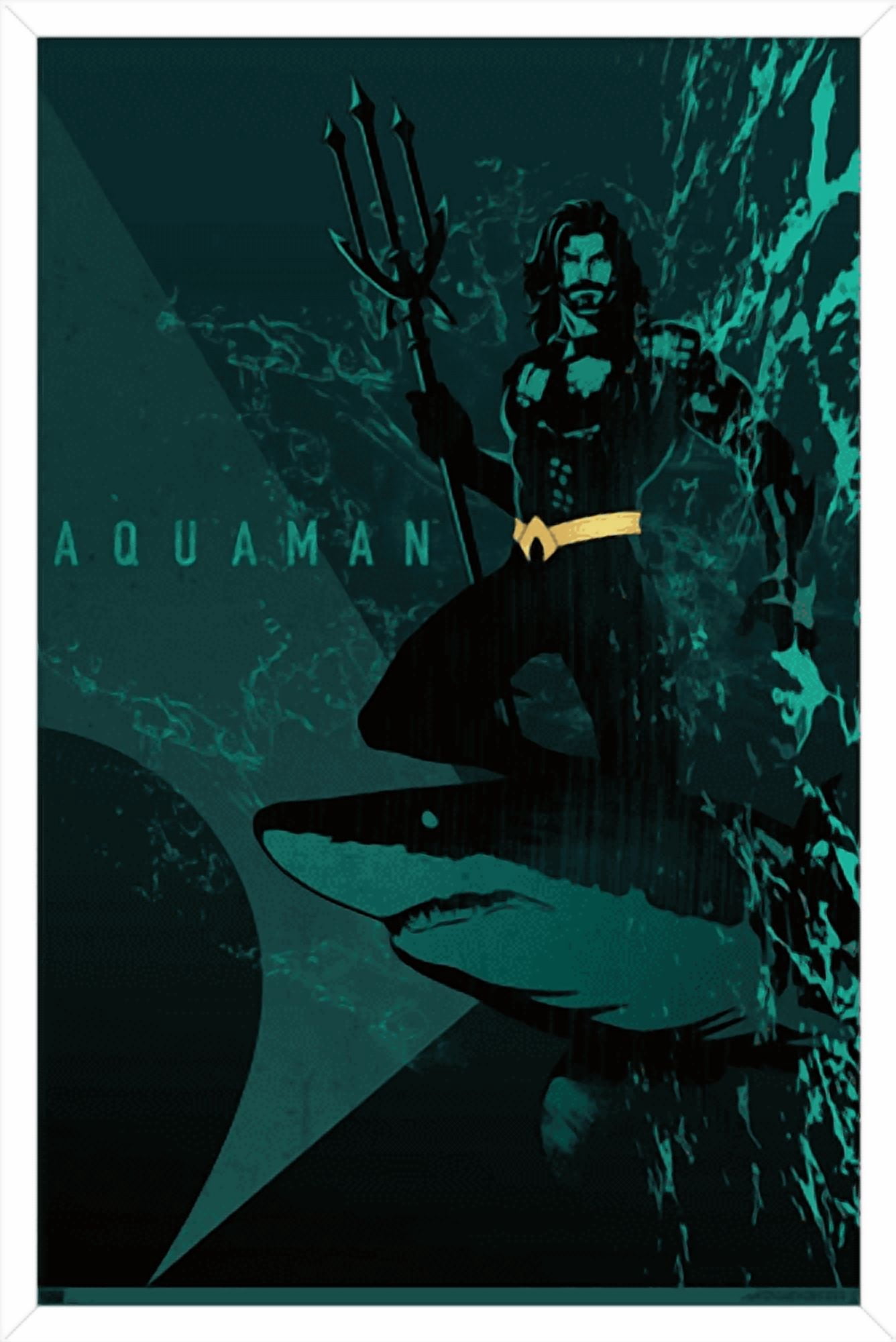 DC Comics: Dark Artistic - Aquaman Wall Poster, 14.725" x 22.375" Framed