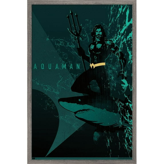 DC Comics: Dark Artistic - Aquaman Wall Poster, 22.375" x 34" Framed