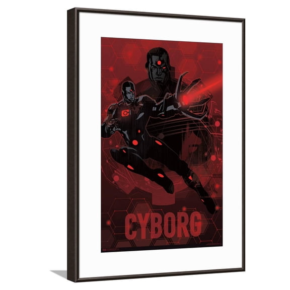 DC Comics: Dark Artistic - Cyborg Canvas Wall Poster, 14.725" x 22.375"