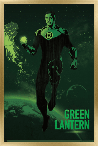 DC Comics: Dark Artistic - Green Lantern Wall Poster, 14.725" x 22.375" Framed