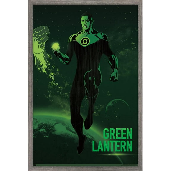DC Comics: Dark Artistic - Green Lantern Wall Poster, 14.725" x 22.375" Framed