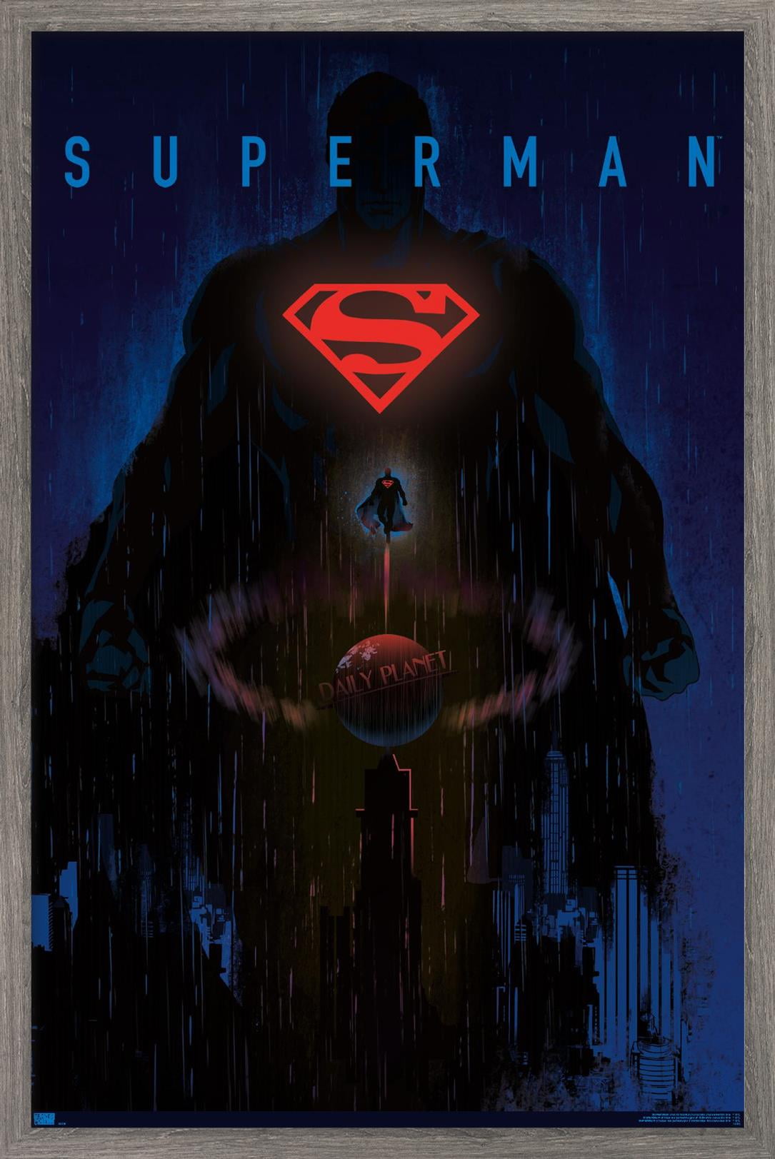 DC Comics: Dark Artistic - Superman Wall Poster, 14.725" x 22.375" Framed