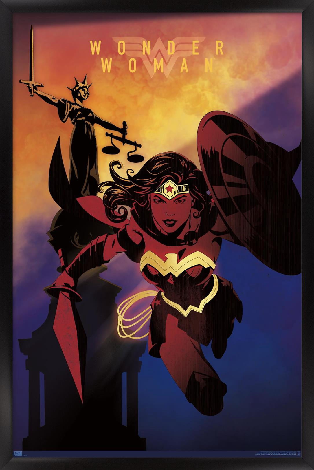 DC Comics: Dark Artistic - Wonder Woman Wall Poster, 14.725" x 22.375" Framed