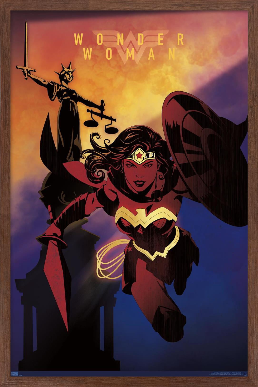 DC Comics: Dark Artistic - Wonder Woman Wall Poster, 22.375" x 34" Framed