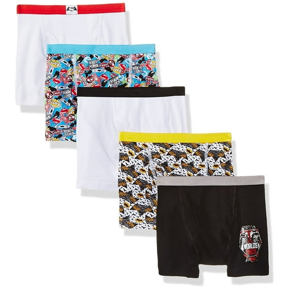 DC Comics Dawn of Justice, Boys Underwear, 5 Pack Boxer Briefs (Little Boys & Big Boys)