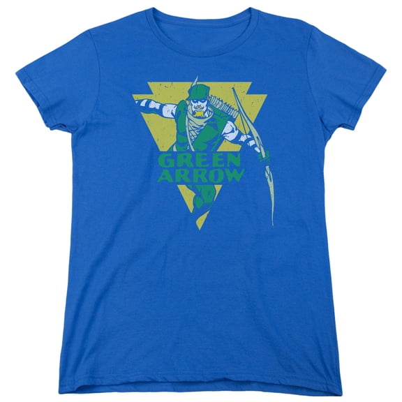 DC Comics Distressed Arrow S/S Women's T-Shirt Royal Blue