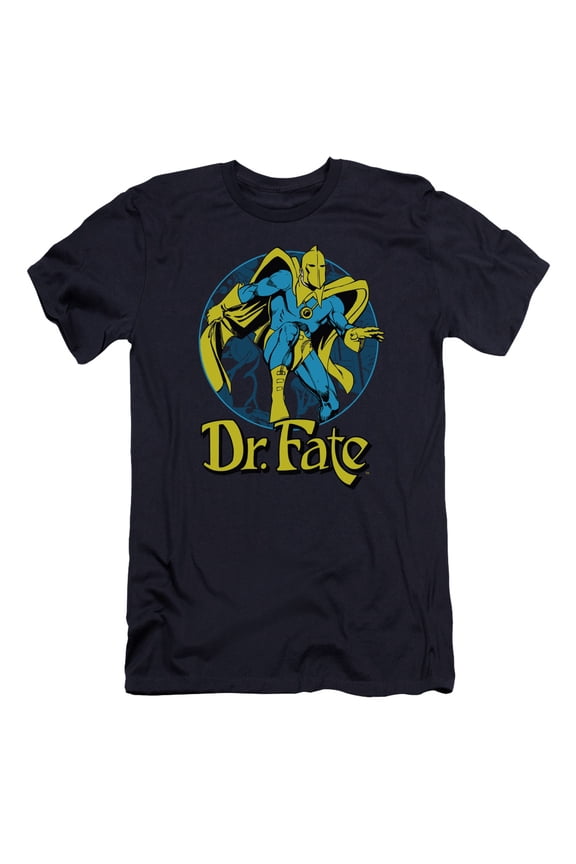 DC Comics Dr Fate Ankh Premium Canvas Adult Slim Fit 30/1 T-Shirt Navy