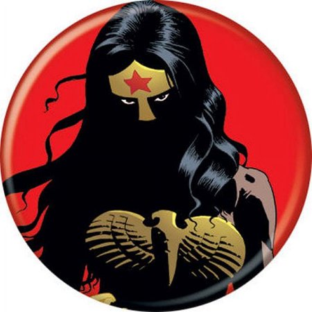 DC Comics E Risso Wonder Woman Red 1.25" Pinback Button