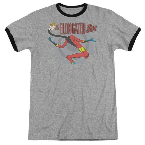 DC Comics Elongated Man Adult Ringer T-Shirt Heather/Black
