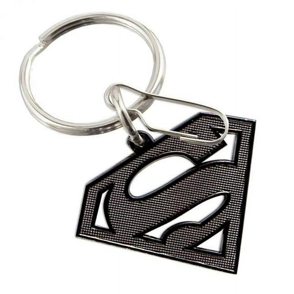 DC Comics  Emblem Knurled Metallic Keychain
