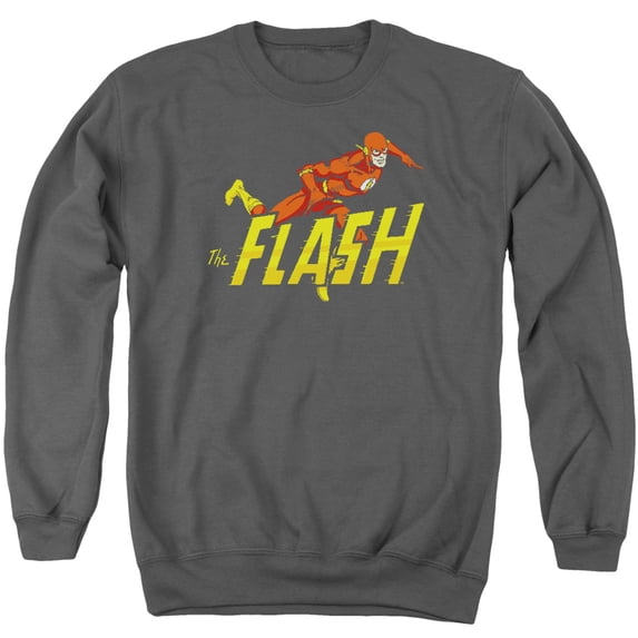 DC Comics Flash 8 Bit Flash Adult Crewneck Sweatshirt Black