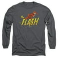 thumbnail image 1 of DC Comics Flash 8 Bit Flash Long Sleeve Adult 18/1 T-Shirt Black, 1 of 1