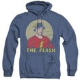 thumbnail image 1 of DC Comics Flash Faded Circle Adult Heather Hoodie Sweatshirt Royal Blue, 1 of 1