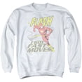 thumbnail image 1 of DC Comics Flash Fast Moves Adult Crewneck Sweatshirt White, 1 of 1