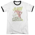thumbnail image 1 of DC Comics Flash Fast Moves Adult Ringer T-Shirt White/Black, 1 of 1