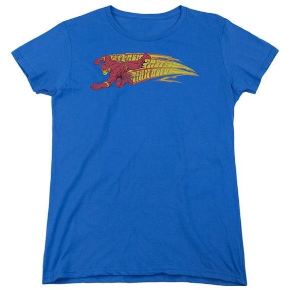 DC Comics Flash Fastest Man Alive S/S Women's T-Shirt Royal Blue