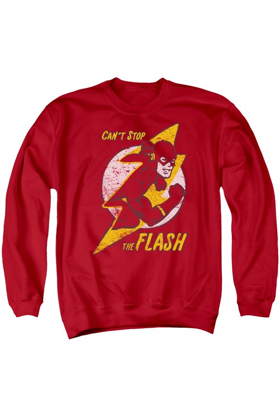 DC Comics Flash Flash Bolt Adult Crewneck Sweatshirt Red