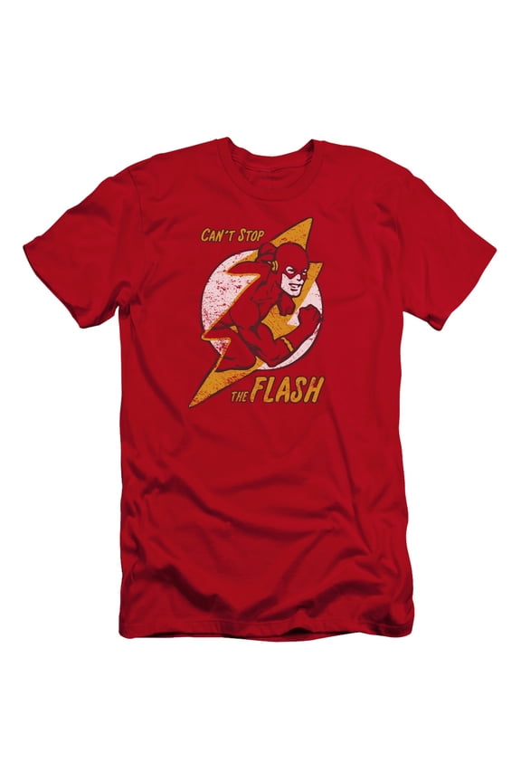 DC Comics Flash Flash Bolt Premium Canvas Adult Slim Fit 30/1 T-Shirt