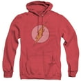 thumbnail image 1 of DC Comics Flash Flash Little Logos Adult Heather Hoodie Sweatshirt Red, 1 of 1