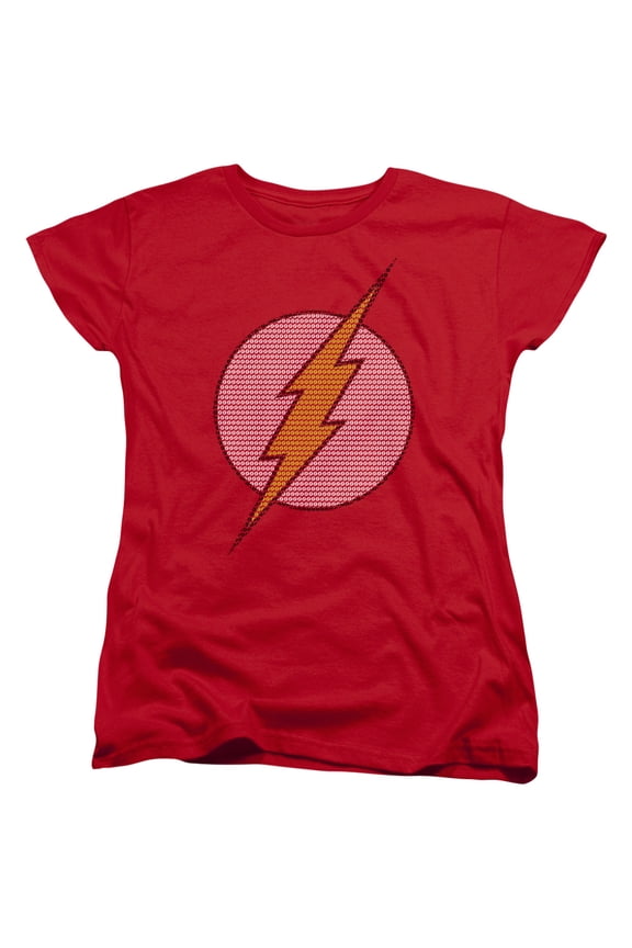 DC Comics Flash Flash Little Logos S/S Women's T-Shirt Red