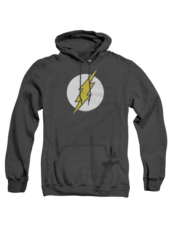DC Comics Flash Flash Logo Adult Heather Hoodie Sweatshirt Black