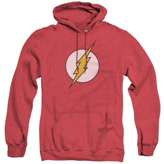 DC Comics Flash Flash Logo Adult Heather Hoodie Sweatshirt