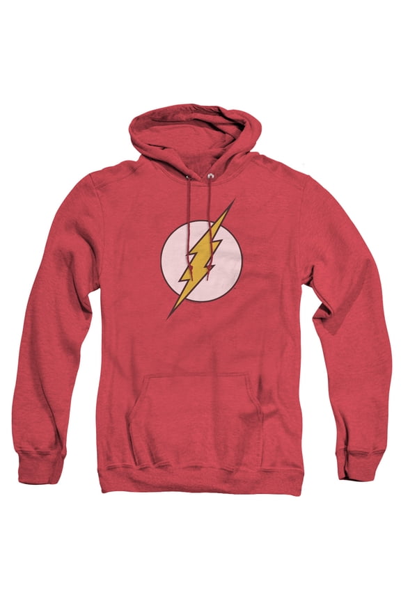 DC Comics Flash Flash Logo Adult Heather Hoodie Sweatshirt