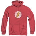 thumbnail image 1 of DC Comics Flash Flash Logo Distressed Adult Heather Hoodie Sweatshirt Red, 1 of 1