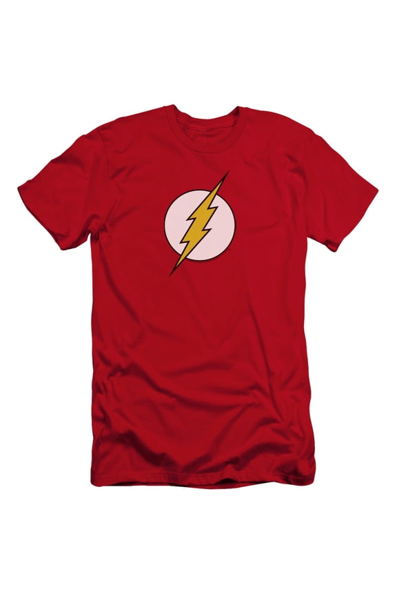 DC Comics Flash Flash Logo Premium Canvas Adult Slim Fit 30/1 T-Shirt