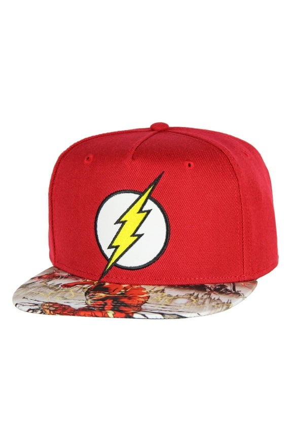 DC Comics Flash Hat Kids Embroidered Logo Photoreal Youth Snapback Cap