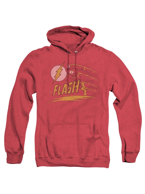 DC Comics Flash Like Lightning Adult Heather Hoodie Sweatshirt Red