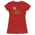 thumbnail image 1 of DC Comics Flash Like Lightning S/S Junior Women's T-Shirt Sheer Red, 1 of 1