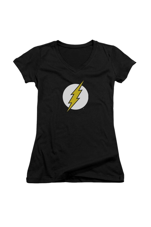 DC Comics Flash Logo Juniors V-Neck Shirt