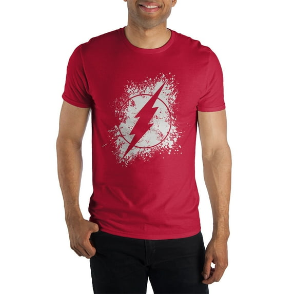 DC Comics Flash Logo Men's Red Tee Shirt T-Shirt-Medium