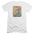 thumbnail image 1 of DC Comics Flash Tattered Poster Premium Canvas Adult Slim Fit 30/1 T-Shirt White, 1 of 1