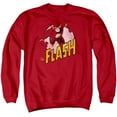thumbnail image 1 of DC Comics Flash The Flash Adult Crewneck Sweatshirt Red, 1 of 1