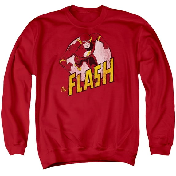 DC Comics Flash The Flash Adult Crewneck Sweatshirt Red